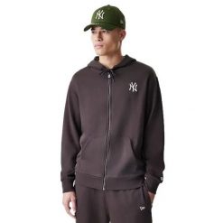 Kapucha z pełnym zamkiem błyskawicznym New York Yankees MLB Midi LE SPG BB BRS. Brązowe bluzy New Era, m, bez wzorów, bez kaptura. Za 241.50 zł.