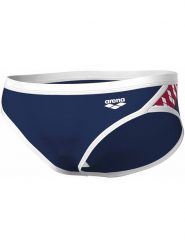 Arena Kąpielówki w kolorze granatowo-białym rozmiar: 5. Białe kąpielówki Arena, bez wzorów, z materiału. Za 83.03 zł.