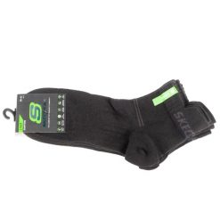 Skarpetki sportowe dla dorosłych 3PPK Bamboo Mesh Quarter Socks. Czarne skarpetki sportowe Skechers, bez wzorów, z elastanu. Za 59.99 zł.
