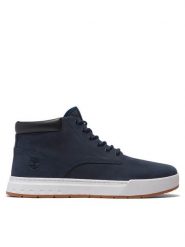 Timberland Trzewiki Maple Grove Lthr Chk TB0A28940191 Granatowy. Niebieskie botki sznurowane Timberland, bez wzorów, z nubiku, bez obcasa, bez zapięcia. Za 529.81 zł.