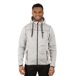 Bluza Polarowa Męska Odeno. Szare bluzy z kapturem Trespass, na zimę, l, bez wzorów, z dzianiny, z kapturem. Za 184.99 zł.