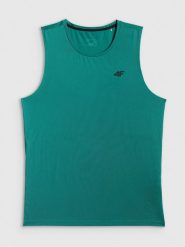 4F Koszulka treningowa regular szybkoschnąca męska - zielona XXL. Zielone t-shirty 4F, m, bez wzorów, z materiału, bez kołnierzyka, bez ramiączek. Za 69.99 zł.