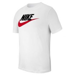 Koszulka sportowa męska Nike Icon Futura. Białe t-shirty sportowe Nike, bez wzorów, bez ramiączek, na jogę i pilates. Za 177.00 zł.