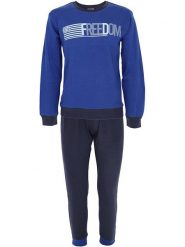 COTONELLA Piżama w kolorze niebiesko-granatowym rozmiar: XL. Niebieskie piżamy COTONELLA, xl, bez wzorów, z bawełny, bez ramiączek. Za 113.10 zł.