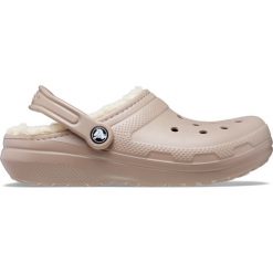 Klapki Crocs Classic Lined Clog Dorośli. Brązowe klapki Crocs, z materiału. Za 231.99 zł.