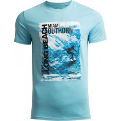 T-shirt męski TSM613 - jasny niebieski - Outhorn. T-shirty marki Outhorn. W wyprzedaży za 39.99 zł.
