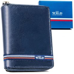 Portfel męski Always Wild N4Z-GV granatowy. Niebieskie portfele Always Wild, bez wzorów, ze skóry. Za 59.99 zł.