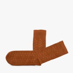 Rude skarpety męskie w kropki SKARPETY. Brązowe skarpety Ryłko, bez wzorów, z bawełny. Za 24.99 zł.