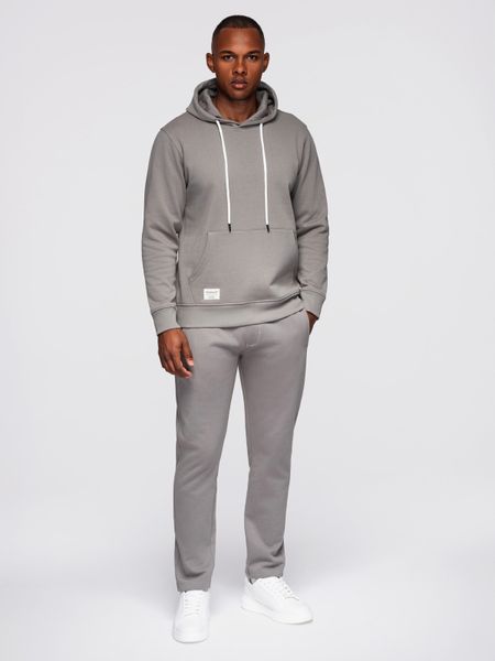 Komplet dresowy męski set bluza z kapturem + spodnie regular fit - szary V8 - Rozmiar: XL. Szare bluzy z kapturem Ombre Clothing, m, z aplikacjami, z bawełny, z kapturem. Za 339.99 zł.