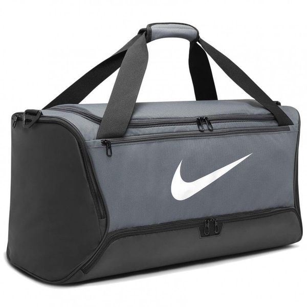 Torba treningowa Nike Brasilia 9.5. Szare torby sportowe Nike, bez wzorów, małe. Za 173.99 zł.