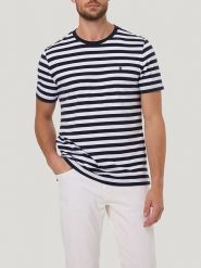 Pierre Cardin Koszulka w kolorze granatowo-białym rozmiar: L. Białe bezrękawniki Pierre Cardin, l, bez wzorów, z bawełny, bez kołnierzyka, bez ramiączek. Za 100.99 zł.