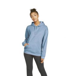 Bluza z kapturem Gildan Midweight Softstyle. Niebieskie bluzy z kapturem GILDAN, xl, bez wzorów, z bawełny, z kapturem. Za 114.80 zł.