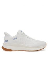 Skechers Sneakersy Bobs Squad 4- 118423/WHT Biały. Białe buty sportowe casual Skechers, bez wzorów, z materiału, bez zapięcia. Za 289.99 zł.