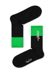 Happy Socks Skarpety w kolorze czarno-zielonym rozmiar: 41-46. Czarne skarpety Happy Socks, bez wzorów. Za 44.19 zł.