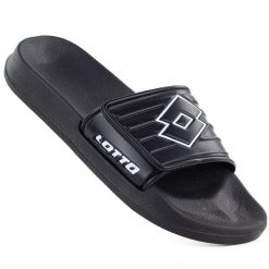 Klapki męskie basenowe lekkie rzep czarne Lotto Flyde. Czarne klapki Lotto, z gumy. Za 79.00 zł.