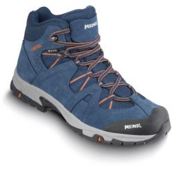 Buty trekkingowe męskie MEINDL Cornwall Mid GTX. Niebieskie buty turystyczne MEINDL, bez wzorów, z gore-texu, bez zapięcia, trekkingowe, gore-tex. Za 999.00 zł.