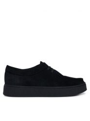 Clarks Półbuty Boxbee Walla 26328022 Czarny. Czarne eleganckie półbuty Clarks, bez wzorów, ze skóry, bez obcasa, bez zapięcia. Za 479.99 zł.