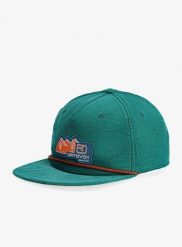 Czapka z daszkiem Ortovox Vintage Badge Cap - pacific green. Zielone czapki z daszkiem ORTOVOX, na lato, z aplikacjami, z bawełny. Za 163.79 zł.