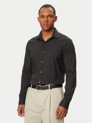 Calvin Klein Koszula LV019EU092 Czarny Slim Fit. Czarne koszule CALVIN KLEIN, m, bez wzorów, z syntetyku, bez kołnierzyka, bez ramiączek. Za 409.99 zł.