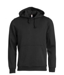Clique Basic Hoody bluza z kapturem unisex, materiał odporny na piling – black. Czarne bluzy z kapturem CLIQUE, s, bez wzorów, z bawełny, z kapturem. Za 172.75 zł.