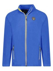 Geographical Norway Kurtka polarowa "Tugim" w kolorze niebieskim rozmiar: XXL. Niebieskie kurtki Geographical Norway, xxl, z aplikacjami, z materiału, bez kaptura. Za 74.63 zł.