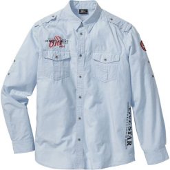 Koszula z długim rękawem bonprix jasnoniebieski melanż. Koszule bonprix. Za 54.99 zł.