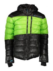 Peak Mountain Kurtka zimowa w kolorze zielono-czarnym rozmiar: XXL. Czarne kurtki Peak Mountain, na zimę, xxl, bez wzorów, bez kaptura. Za 183.59 zł.