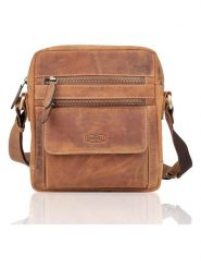 SPARWELL Skórzana torebka "Braxton" w kolorze jasnobrązowym - 19 x 21 x 6 cm rozmiar: onesize. Brązowe torby na ramię SPARWELL, bez wzorów, z materiału, na ramię, małe, bez dodatków. Za 130.99 zł.