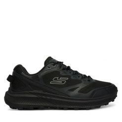 Trekkingi Skechers. Czarne buty trekkingowe Skechers, bez wzorów, bez zapięcia. Za 479.99 zł.