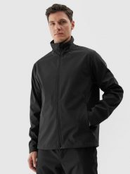 4F Kurtka softshell wiatroodporna membrana 5000 męska - czarna XXL. Czarne kurtki 4F, na zimę, m, bez wzorów, z dzianiny, bez kaptura. W wyprzedaży za 139.99 zł.
