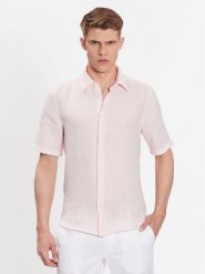 Boss Koszula Rash_2 50489345 Różowy Regular Fit. Czerwone koszule Boss, m, bez wzorów, ze lnu, bez kołnierzyka, bez ramiączek. Za 479.99 zł.