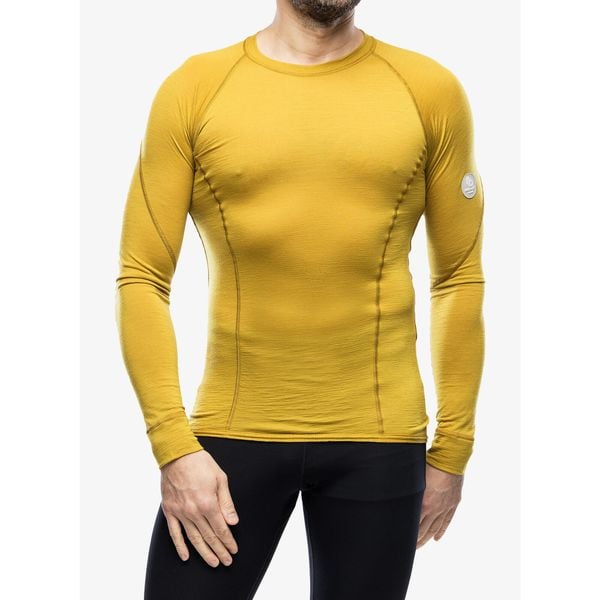 Bluza termoaktywna męska Sensor Merino Air Tee LS. Żółte bielizna termoaktywna Sensor, na zimę, m, bez wzorów, bez ramiączek, narciarskie. Za 303.39 zł.