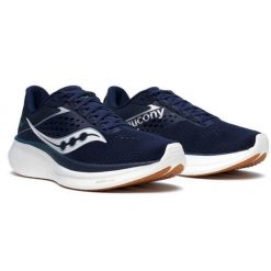 Buty do biegania męskie Saucony Ride 17. Niebieskie buty do biegania Saucony, bez wzorów, bez zapięcia, do biegania. Za 489.99 zł.