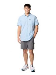 Columbia Koszula "Rapid Rivers Novelty" w kolorze błękitnym rozmiar: L. Niebieskie koszule Columbia, l, bez wzorów, z bawełny, bez kołnierzyka, bez ramiączek. Za 101.23 zł.