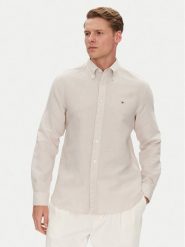Tommy Hilfiger Koszula MW0MW40704 Beżowy Regular Fit. Brązowe koszule Tommy Hilfiger, m, bez wzorów, z bawełny, bez kołnierzyka, bez ramiączek. Za 259.99 zł.
