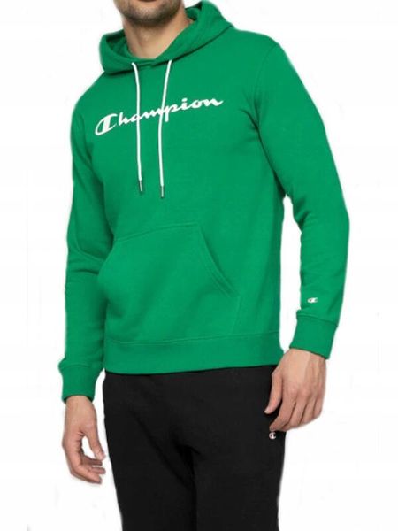 Bluza na co dzień męska CHAMPION z kapturem. Zielone bluzy z kapturem Champion, m, bez wzorów, z bawełny, bez kaptura. Za 229.00 zł.