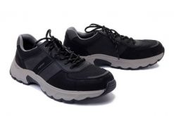 RIEKER 11401-00 black combination, półbuty męskie. Czarne eleganckie półbuty Rieker, bez wzorów, bez obcasa, bez zapięcia. Za 287.92 zł.