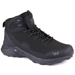 Obuwie Męskie Trekkingowe czarne. Czarne trekkingi bez wzorów, bez zapięcia. Za 317.50 zł.