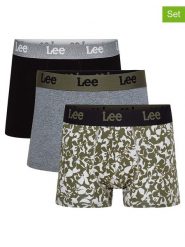 LEE Underwear Bokserki (3 pary) "Reo" w kolorze oliwkowo-czarno-szarym rozmiar: L. Brązowe bokserki LEE Underwear, l, bez wzorów. Za 74.63 zł.