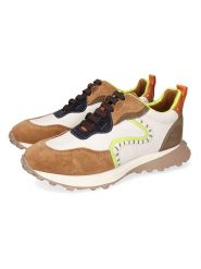 MELVIN & HAMILTON Skórzane sneakersy "Richmond 8" w kolorze jasnobrązowo-białym rozmiar: 46. Białe buty sportowe casual Melvin & Hamilton, bez wzorów, ze skóry, bez zapięcia. Za 469.99 zł.