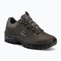 Buty trekkingowe męskie Grisport 10268D2G. Brązowe buty turystyczne Grisport, bez wzorów, z materiału, bez zapięcia, trekkingowe. Za 339.99 zł.