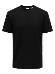 ONLY & SONS Koszulka "Onstrey" w kolorze czarnym rozmiar: XL. Czarne bezrękawniki Only & Sons, xl, bez wzorów, bez kołnierzyka, bez ramiączek. Za 78.66 zł.