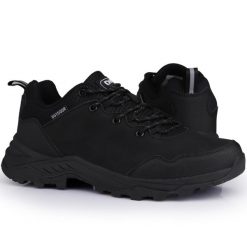 Buty męskie trekkingowe DK TRAIL. Czarne trekkingi DK, bez wzorów, bez zapięcia. Za 159.00 zł.