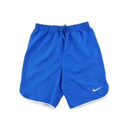 Second life - Męskie niebieskie spodenki Dri-Fit - Jak nowy. Niebieskie szorty Nike, m, bez wzorów, sportowe. Za 63.86 zł.