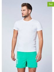 Chiemsee Koszulki (2 szt.) w kolorze białym rozmiar: XL. Białe bezrękawniki Chiemsee, xl, bez wzorów, z bawełny, bez kołnierzyka, bez ramiączek. Za 69.99 zł.