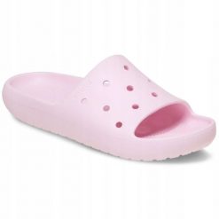 Klapki Dla Dorosłych Crocs Classic Slide V2. Czerwone klapki Crocs, z materiału. Za 97.99 zł.