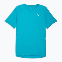 Koszulka do biegania męska PUMA Run Velocity Tee Poly. Niebieskie t-shirty sportowe Puma, bez wzorów, bez ramiączek, do biegania. Za 97.99 zł.