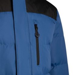Męska Ocieplana Kurtka Ahmor. Niebieskie kurtki Trespass, l, bez wzorów, z materiału, z kapturem. Za 364.99 zł.
