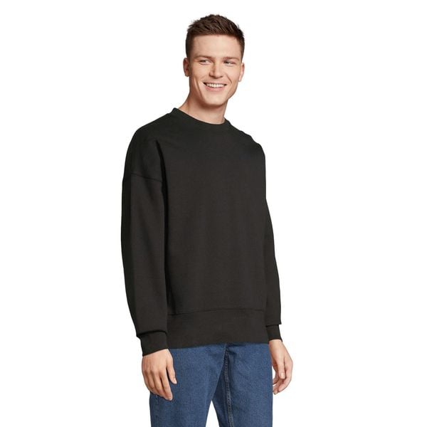 Bluza Z Okrągłym Dekoltem Dla Dorosłych Unisex Authentic. Czarne bluzy z kapturem SOL'S, l, bez wzorów, z bawełny, z kapturem. Za 248.99 zł.
