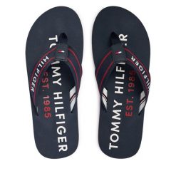 Japonki Tommy Hilfiger. Niebieskie japonki Tommy Hilfiger, bez wzorów. Za 149.99 zł.